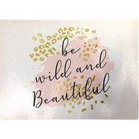 Warren Reed - Designer Be Wild & Beautiful Glass Chopping Board in Pink