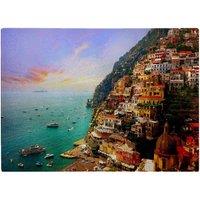 Warren Reed - Designer Positano Amalfi Glass Chopping Board in Green