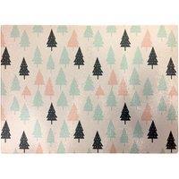 Warren Reed - Designer Christmas Tree Silhouette Pattern Glass Chopping Board in Green