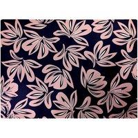 Warren Reed - Designer Pink Navy Floral Botanical Pattern Glass Chopping Board