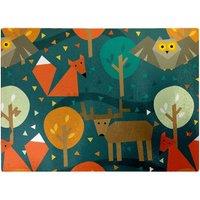 Warren Reed - Designer Wild Nightlife Glass Chopping Board in Green