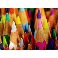 Warren Reed - Designer Colouring Pencils Glass Chopping Board in Pink