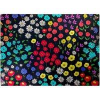 Warren Reed - Designer Multicoloured Flower Pattern Glass Chopping Board in Red