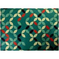 Warren Reed - Designer Geometric Pattern Design Glass Chopping Board in Green