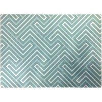 Warren Reed - Designer Blue & White Geometric Pattern Glass Chopping Board in Green