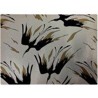 Warren Reed - Designer Black & Gold Fire Bird Silhouettes Glass Chopping Board in Grey