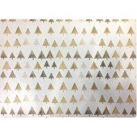 Warren Reed - Designer Geometric Christmas Tree Pattern Glass Chopping Board in White