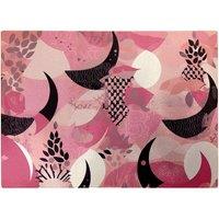 Warren Reed - Designer Abstract Pink Moon Pattern Glass Chopping Board