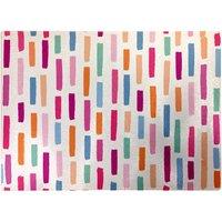 Warren Reed - Designer Vertical Abstract Brush Pattern Glass Chopping Board in Pink