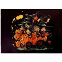 Warren Reed - Designer Magical Pumpkin Carriage Glass Chopping Board in Orange