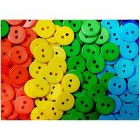 Warren Reed - Designer Colourful Buttons Pattern Glass Chopping Board in Green