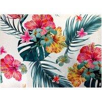 Warren Reed - Designer Spring Summer Flowers Glass Chopping Board in Green