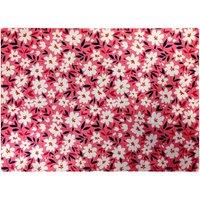 Warren Reed - Designer Small Cute White Flower Pattern Glass Chopping Board in Pink