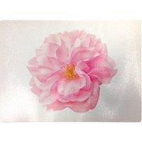 Warren Reed - Designer Single Cherry Blossom Glass Chopping Board in Pink
