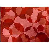 Warren Reed - Designer Red Circle Pattern Glass Chopping Board
