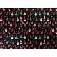 Warren Reed - Designer Hand Drawn Cheerful Santa Hats Glass Chopping Board in Red