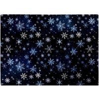 Warren Reed - Designer Dreamy & Magical Snowflake Glass Chopping Board in Blue
