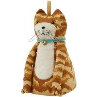 Ulster Weavers Marmalade Cat Animal Print 100% Cotton Shaped Doorstop in Orange