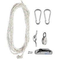 Primrose Galvanised Steel Easy Hoist Advanced Fixing Kit for Shade Sail Fitting in Metallic Silver