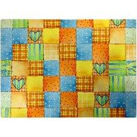Warren Reed - Designer Baby Watercolour Blanket Pattern Glass Chopping Board in Yellow