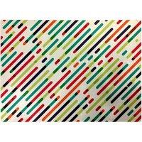 Warren Reed - Designer Coloured Diagonal Abstract Pattern Glass Chopping Board in Green