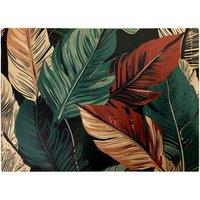 Warren Reed - Designer Autumn Colour Leaves Glass Chopping Board in Green