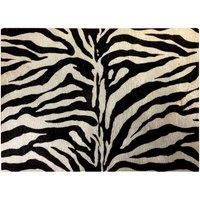 Warren Reed - Designer White Tiger Print Glass Chopping Board in Black
