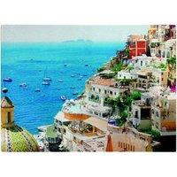Warren Reed - Designer Positano With Flowers Italy Glass Chopping Board in Green