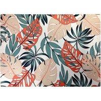 Warren Reed - Designer Tropical Leaf Pattern Glass Chopping Board in Green