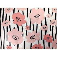 Warren Reed - Designer Pastel Pink Flowers Glass Chopping Board