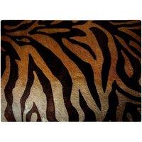 Warren Reed - Designer Tiger Skin Print Glass Chopping Board in Brown