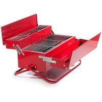 Stainless Steel BBQ Grill Tool Box Red