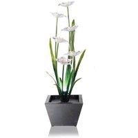 Narcissi Garden Flower Steel Water Feature with Lights Garden 100cm