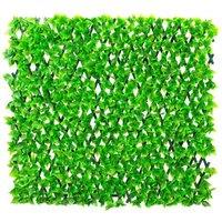 Extendable Artificial Flower Outdoor Screening Trellis Green 1m x 2m