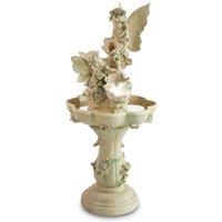 Fairy Sculpture Water Feature 2 Stage Fountain Stone Effect 105cm