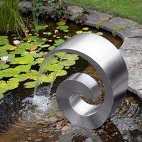 Curve Stainless Steel Cascading Water Feature Reservoir 66cm