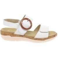 Remonte Women's 'Rock' Low Wedge Sandals in White | Size: 5