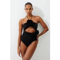 Rosette Cut Out Detail Swimsuit