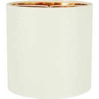 Happy Homewares Contemporary Cotton Lamp/Light Shade with Shiny Paper Inner in Cream | Size: 14 inches