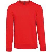 Kariban Men's Crew Neck Sweatshirt in Red | Size: Large