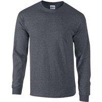 Gildan Men's Ultra Cotton Jersey Knit Long-Sleeved T-Shirt in Grey | Size: Medium