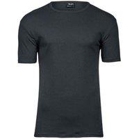 TEE JAYS Men's Interlock T-Shirt in Dark Grey | Size: Small