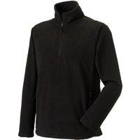 Russell Men's Quarter Zip Fleece Top in Black | Size: Medium
