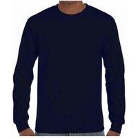 Gildan Men's Ultra Cotton Long-Sleeved T-Shirt in Navy | Size: Large