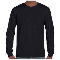 Gildan Men's Ultra Cotton Long-Sleeved T-Shirt in Black | Size: 2XL