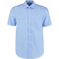 Kustom Kit Men's Business Classic Short-Sleeved Shirt in Light Blue | Size: 19.5 in