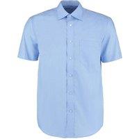 Kustom Kit Men's Business Classic Short-Sleeved Shirt in Light Blue | Size: 15.5 in