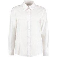 Kustom Kit Women's Oxford Tailored Long-Sleeved Shirt in White | Size: 14