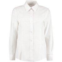 Kustom Kit Women's Oxford Tailored Long-Sleeved Shirt in White | Size: 16