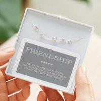 My Posh Shop Women's Friendship Sterling Silver Stars Bracelet | Size: 19 cm